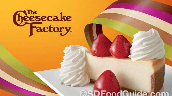 Cheesecake Factory榮獲2017年度最佳美式休閑餐廳品牌。