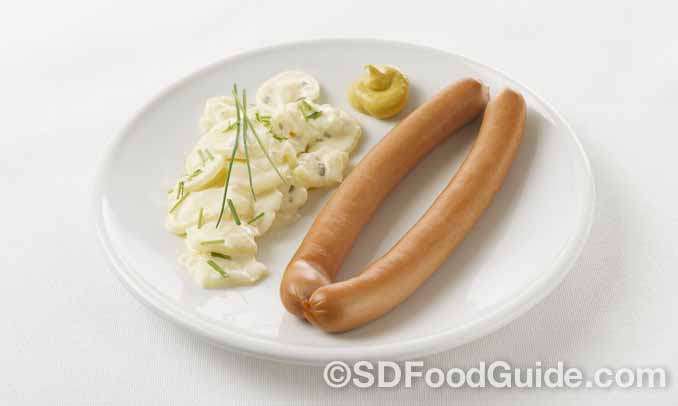 「熱狗」中夾的香腸就是法蘭克福香腸，因此它也叫熱狗腸。
