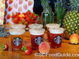 星巴克（Starbucks）推出今夏三款新口味冰搖茶（Teavana Shaken Iced Tea Infusions）。（攝影：靈犀）