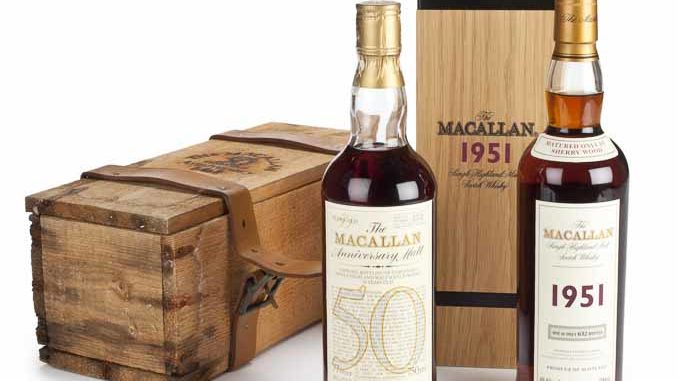 一瓶酒齡超過40年的Macallan威士忌酒動輒售價超過$1.5萬美元！