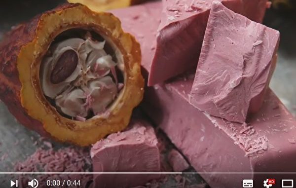 瑞士百乐嘉利宝公司正式推出拥有全新口味的粉红色巧克力。（视频撷图）